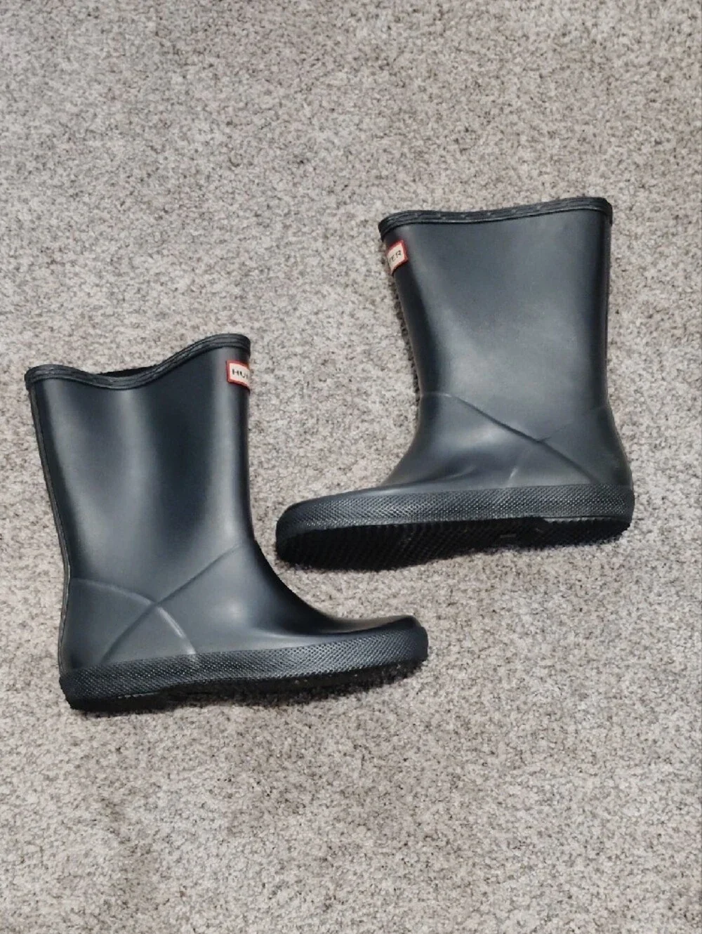 Hunter Kids Black Mid-Calf Waterproof Rain Boots
